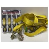 NEW set of 4 tie downs & 2 more used ones