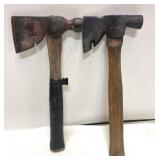 Vintage PLUMB & another unmarked hatchet-13"