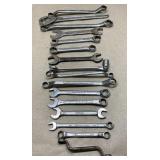 Lot of various brands of wrenches & more