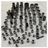 Lot of various brands & sizes of sockets