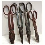 4 snip scissors, 1 is Craftsman