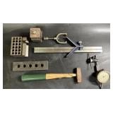 Gauge, ruler & more vintage lot of tools