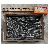 Black & Decker drill bits, box of drill bits-more