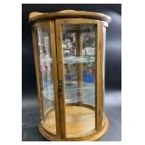 Vintage display cabinet w/ 2 glass shelves-12 x 17