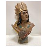Vintage Indian Chief Bust-has a few chipped spots