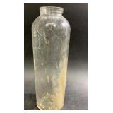 Vintage 10 1/2" tall Catholic Prayer Jar w/ cross