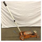 Vintage wheeled shop jack