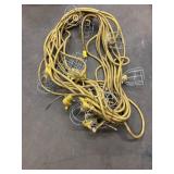 Portable temporary extension cord lights