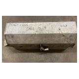 Metal toolbox with contents, 11 x 20 x 9