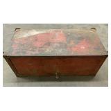 Metal toolbox with 2 slide out drawers. 26 x 12 x