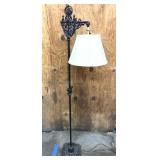 61" tall metal cast antique lamp