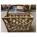 Vintage bamboo magazine rack