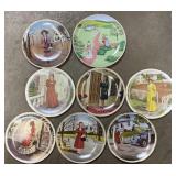 8 Collector Plates, Avon Sales Rep