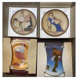 4 Norman Rockwell Collector Plates