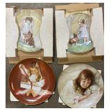4 Collector Plates, Kids and Pets