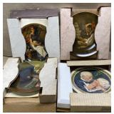 4 Norman Rockwell collector plates, 8" to 8.5"