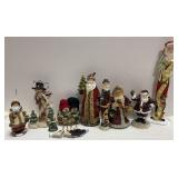 2 Pencil Santas, 4 Santa Figurines, 3 Snowmen and