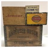 Vintage Anheuser-Busch Wooden Box, Armour Wooden