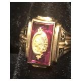 1952 GOLD Collinsville Il Class Ring-(4.6 grams 1952 GOLD Collinsville Il Class Ring-(4.6 grams
