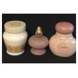 3 vintage pink jars from Avon 3 vintage pink jars from Avon