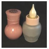 2 beautiful pink vintage jars 2 beautiful pink vintage jars
