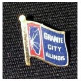 Small vintage 'Granite City Illinois' lapel pin Small vintage 'Granite City Illinois' lapel pin