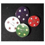 4 vintage 5 Star General Club pins 4 vintage 5 Star General Club pins