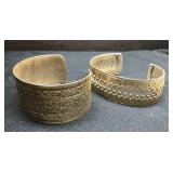 2 vintage cuff bracelets 2 vintage cuff bracelets