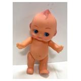 Vintage Kewpie-type doll-rubbery-no markings-8"