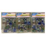 3 NEW mini kits of decorative glass balls, pebbles