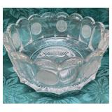 Fostoria coin glass centerpiece bowl- 7"