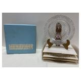 4 American Lead Crystal Fosteria Plates from
