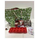 Christmas Lot, 2 in. Glass Santa Ornament, Tree