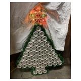 Hand made Christmas light up tree, lower portion