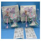 2 Sky Dancer dolls with launchers
