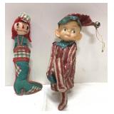 Vintage Elf &  Raggedy Ann Stocking marked Japan
