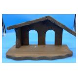 Nativity Stable Scene. Wooden