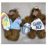 2 vintage Burger King Alf plush dolls-11in