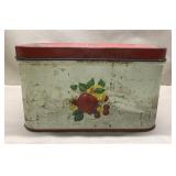 9x14 vintage tin red box