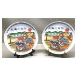 2 Schucks and Six Flags Limited Edition plates