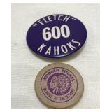 Kahoks  "Fletch" 600 Pin and Collinsville Kahoks
