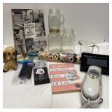 Mason Jars, Rolling Pin, Self Defense Book and