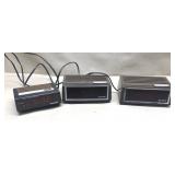 3-Digital Alarm Clocks 2-Ken-Tech & Sylvania