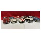 5 Metal Model Cars, Mustang, Camaro and more,