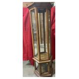 70 inch curio cabinet with glass shelves, not a