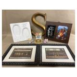 Large "S", picture frames, decor & more