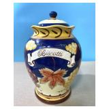 Hand Painted for Nonni Biscotti jar- 12" tall
