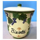 Hand Painted for Nonni Biscotti jar- 10" tall