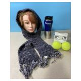 Scarf, insulated thermos for hot and cold drinks,