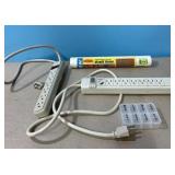 2 power strip cords, Rubbermaid shelf liner and
